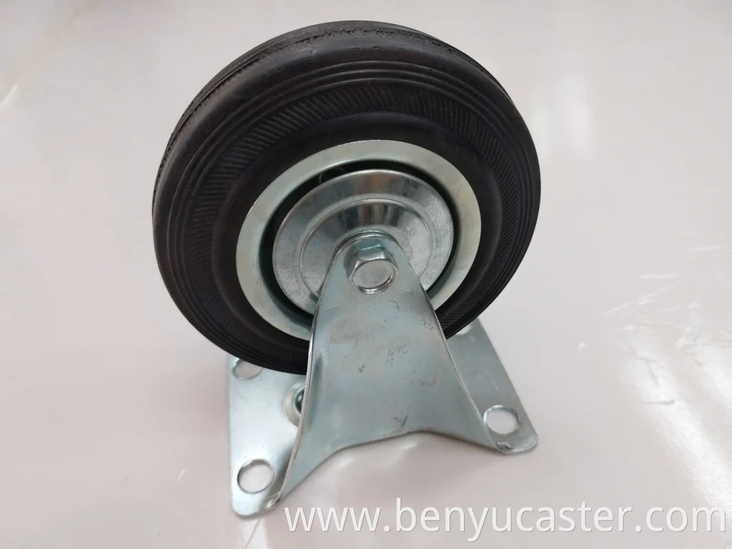 3-8" Industrial Casters Wheel with Rubber PVC TPU Nylon TPR PU in China with ODM OEM Manufacturing